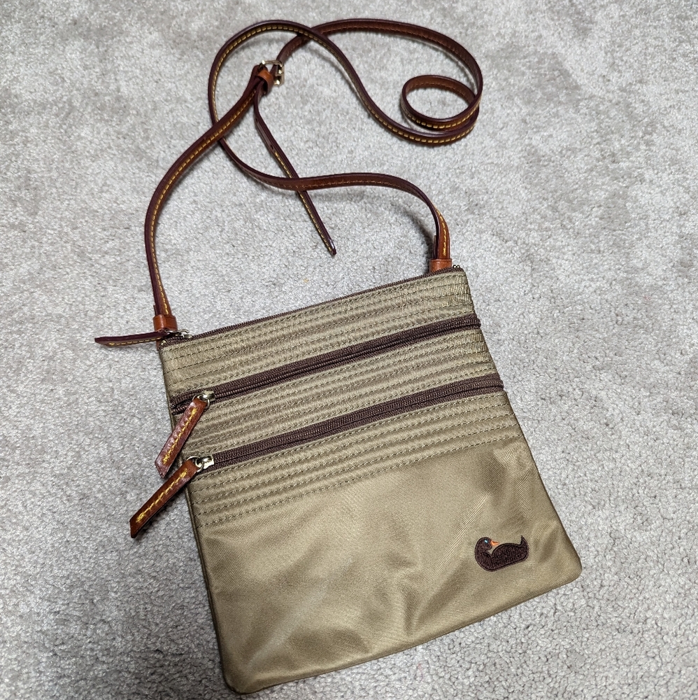 Dooney & Bourke North/ South Triple Zip Nylon Crossbody Bag